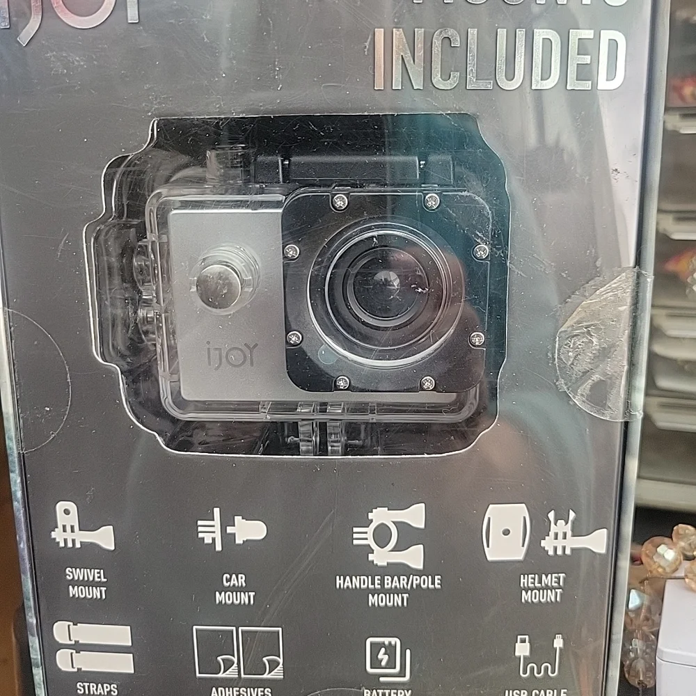 Waterproof Action Camera - Black and Silver